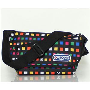 OUTDOOR PRODUCTS（アウトドア プロダクツ） デジタル柄 SMALL ショルダーバッグ メッセンジャーバッグ odg1296 BLACK
