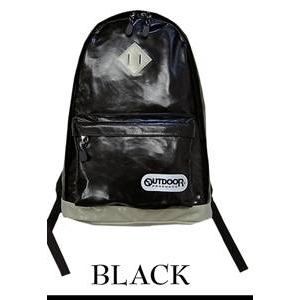 OUTDOOR(アウトドア) 12449357 ブラック 60 ネオシャイニング PU デイパック リュックサック - 拡大画像