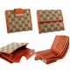 GUCCI（グッチ） 二つ折長財布 212090 F4C2G 8510 GGキャンバス/カーフ（ベージュ/コゲチャ/メタリックオレンジ） - 縮小画像3