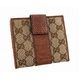 GUCCI（グッチ） Wホック財布 233011 F4G1N 9763 ジャガードキャンバス×牛革（ベージュGG×ライトブラウン） - 縮小画像2