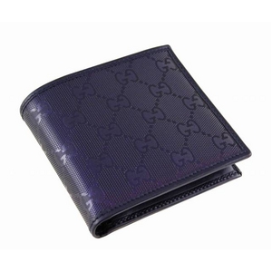 GUCCI（グッチ） 二つ折り財布 224122 FPN3G 4506 コーティングキャンバス×カーフ ブルー