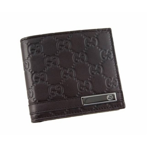GUCCI（グッチ） 2つ折り財布 233102 AA61R 2019 GG型押しソフトカーフ ダークブラウン