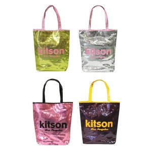KITSON�i�L�b�g�\���j �X�p���R�[�� �g�[�g�o�b�OSEQUIN-TOTE SUMMER TOTE BAG �S�[���h�i3295�j