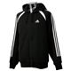 adidas(アディダス) CLSベーシックジップフードスエット ブラック O IU560 E935