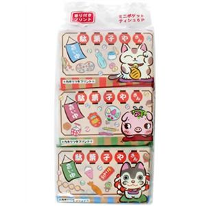 ミニポケットティシュ 駄菓子やさん 6P 【21セット】の画像1