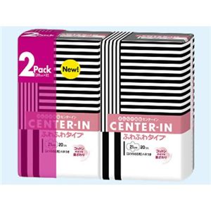 センターイン ふわふわタイプ ふつうの日 羽つき(20枚*2P) 【14セット】の画像1