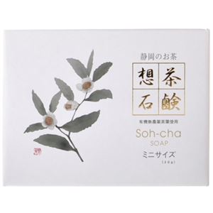 （まとめ買い）静岡茶粉末入 想茶石鹸 ミニサイズ×5セット