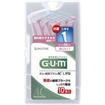 【訳あり・在庫処分】（まとめ買い）GUM(ガム) 歯間ブラシ L字型 (M) 10本入り×6セット