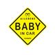 カーメイト エールベベ セーフティメッセージ (BABY IN CAR) BB613 【4セット】