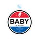 カーメイト エールベベ セーフティメッセージ (BABY IN CAR) 吸盤 BB650 【4セッ