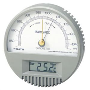 バロメックス気圧計（温度計付）