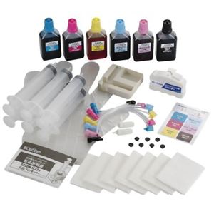 エレコム エプソン詰め替えインクキット（IC32シリーズ対応） 6色+工具セット THE-32KIT