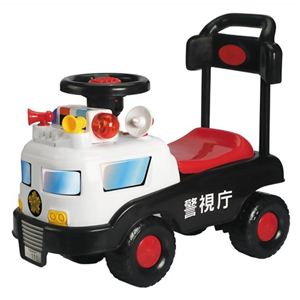 ベビークラフト 乗用玩具パトカー ブラック／ホワイト