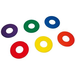 トーエイライト ソフトフォームリングディスク 6本1組（赤・青・黄・緑・オレンジ・紫 各1本） B-3077