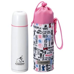 タイガー ステンレスボトル サハラスリム 0.5L MSH-C05Q-WP ピンクホワイト - 拡大画像