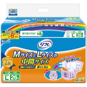 リフレ 簡単テープ止めタイプ横モレ防止 小さめLサイズ 6回吸収 26枚入