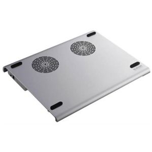 エレコム ノートパソコン用冷却台 冷え冷えクーラー A4対応 アルミ／静音ファン SX-CL06SV