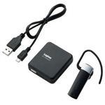 ロジテック Bluetooth／携帯用ヘッドセット／ウルトラスリムタイプ／AC充電／ブラック LBT-MPHS310ABK