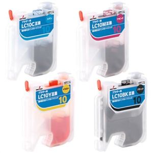 カラークリエーション INNOTECH ブラザー 詰替えインクカートリッジ LC10対応 4個パック SRB-LC10-4P