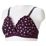 犬印ハーフトップマタニティブラジャー パープル マタニティL BR1582