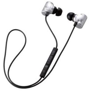 ロジテック Bluetooth対応 ステレオイヤホン USB-ACアダプタ付き 携帯オーディオプレーヤー向けモデル LBT-AVHP04ASV シルバー - 拡大画像