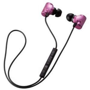 ロジテック Bluetooth対応 携帯電話向けステレオイヤホン カナルタイプ USB-ACアダプタつき LBT-MPHP04APN ピンク - 拡大画像