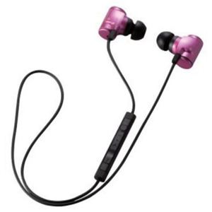 ロジテック Bluetooth対応 ステレオイヤホン USB-ACアダプタ付き 携帯オーディオプレーヤー向けモデル LBT-AVHP04APN ピンク - 拡大画像