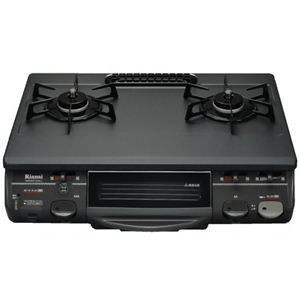 リンナイ ガステーブル 水有り片面焼きグリル（都市ガス12A・13A用左強火タイプ） KGE660FTS（BK）L-13A