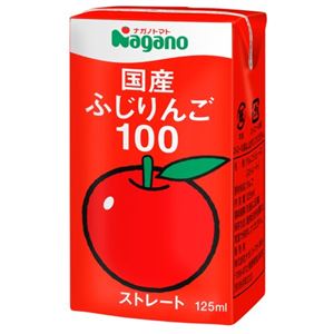 【ケース販売】ナガノトマト 国産ふじりんご100 125ml×36本