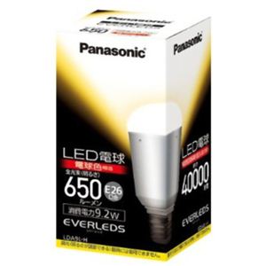 パナソニック LED電球 電球色相当 E26口金 全光束650lm LDA9L-H
