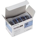 キングジム テプラPROテープ エコパック 5個入 SC12B-5P（青／黒文字 12mm幅）