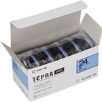 キングジム テプラPROテープ エコパック 5個入 SC24B-5P（青／黒文字 24mm幅）