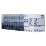 キングジム テプラPROテープ 10個パック ST12K-10P（透明／黒文字 12mm幅）