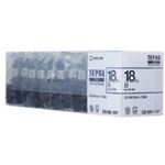 キングジム テプラPROテープ 10個パック SS18K-10P（白／黒文字 18mm幅）