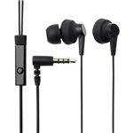 エレコム カナルタイプヘッドホン／iPhone用／マイク付／CCAW／ブラック EHP-IPIN300BK