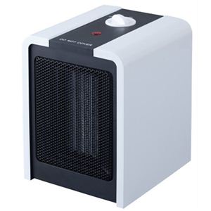 コンパクトファンヒーター CUBE（キューブ） ホワイト RCW-35WH - 拡大画像