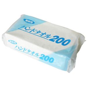 【ケース販売】業務用ハンドタオル ホワイト 200枚×30パック