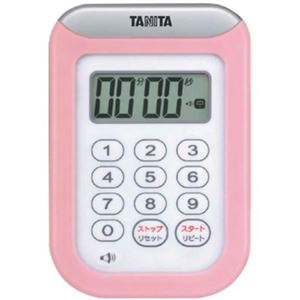 （まとめ買い）タニタ 丸洗いタイマー100分計 TD-378-PK ピンク×2セット - 拡大画像
