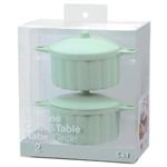 Silicone Cook&Table ミニ鍋(サークル) グリーン 2個入 DS-1201