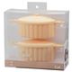 Silicone　Cook＆Table　ミニ鍋（オーバル）　ベージュ　2個入　DS-1204