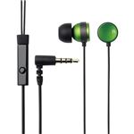 エレコム カナルタイプヘッドホン/iPhone用/マイク付/円形/1.2m/グリーン EHP-IPIN100GN