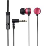 エレコム カナルタイプヘッドホン/iPhone用/マイク付/円形/1.2m/ピンク EHP-IPIN100PN