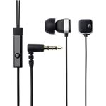 エレコム カナルタイプヘッドホン/iPhone用/マイク付/方形/1.2m/ブラック EHP-IPIN102BK