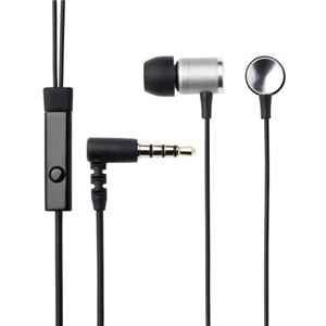 エレコム カナルタイプヘッドホン/iPhone用/マイク付/BA/シルバー EHP-IPIN500SV