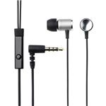 エレコム カナルタイプヘッドホン/iPhone用/マイク付/BA/シルバー EHP-IPIN500SV