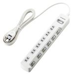 エレコム 省エネタップ/一括&個別スイッチ/6個口/3m/ホワイト T-E03-2630WH