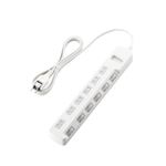 エレコム 省エネタップ/個別スイッチ/ホコリシャッター付/6個口/2m/ホワイト T-E04-2620WH