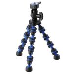 エレコム デジカメ用三脚(コンパクトデジタルカメラスタンド) どこでも三脚 ブルー DGT-015