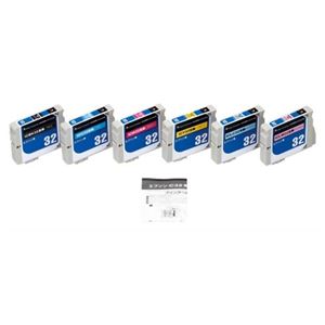 カラークリエーション EPSON IC6CL32 互換インクカートリッジ 6色パック NRE-IC32-6PACK