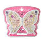 ジュエルバタフライコンパクトミラー ピンク